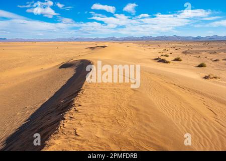 Maroc, province de Tata, dunes de sable sur la route vers Zagora Banque D'Images