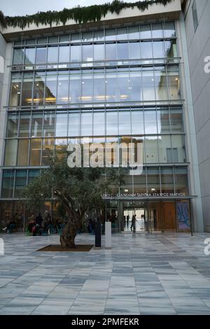 Entrée au centre culturel de la Fondation Stavros Niarchos Banque D'Images