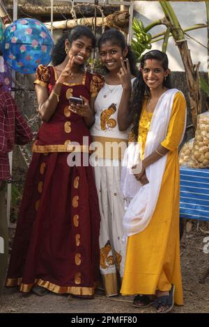 Inde, Kerala, Seematti, festival hindou de Thaipusam Banque D'Images