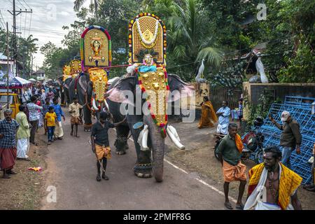 Inde, Kerala, Seematti, festival hindou de Thaipusam Banque D'Images