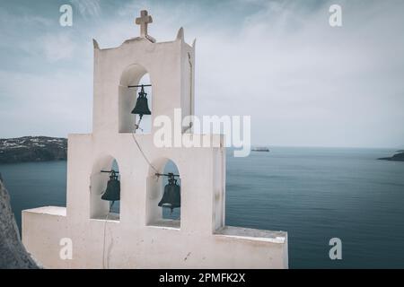 Église de Taxiarchis michail, Santorin, Grèce Banque D'Images