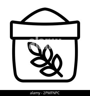 Icône en forme de ligne épaisse pour le vecteur de farine à usage personnel et commercial. Banque D'Images