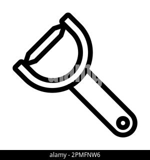 Icône de ligne épaisse Vector Peeler pour une utilisation personnelle et commerciale. Banque D'Images