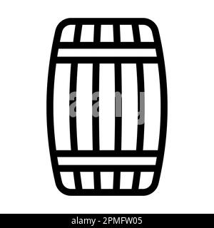 Icône Barrel Vector Thick Line pour une utilisation personnelle et commerciale. Banque D'Images