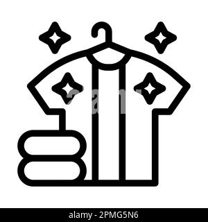 Icône de la ligne épaisse vectorielle pour le linge à usage personnel et commercial. Banque D'Images