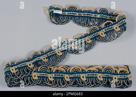 Taille, longueur de la bordure; peut-être Angleterre; coton, soie, Laine, bois; Warp x trame: 362 x 7 cm (11 pi. 10 1/2 po X 2 3/4 po.); donnée par Mlle Amy R. KNOX; 1968-116-2-e Banque D'Images