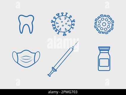 Ensemble de vecteurs d'icône médicale Illustration de Vecteur