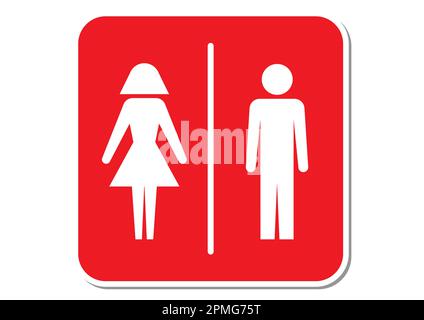 Panneau WC, icône toilettes séparées. Icône homme et femme. Pictogramme de toilettes pour filles et garçons pour la salle de bains Illustration de Vecteur