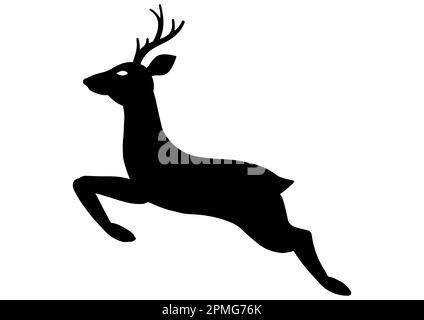 Icône Vector Deer. Icône de course à pied Illustration de Vecteur
