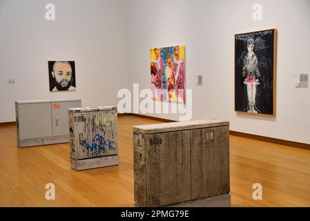 Amsterdam, pays-Bas. Février 2023. Différents objets abstraits dans le musée Stedelijk, Amsterdam. Photo de haute qualité Banque D'Images