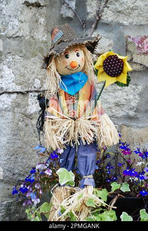 Le festival Kettlewell Scarecrow semble être un événement annuel du mois d'août dans les Yorkshire Dales. Il a une forte participation des villageois et est un événement formidable. Banque D'Images