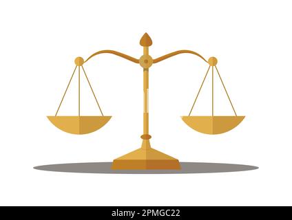 Balance échelle Clipart Vector Illustration isolée sur fond blanc Illustration de Vecteur