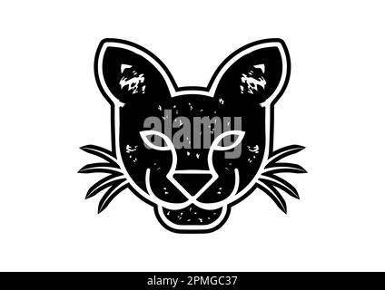 Logo Puma Head, noir, icône, forme plate, vecteur Illustration de Vecteur