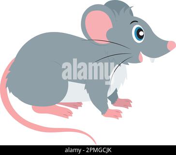 Souris mignonne à vecteur de dessin animé Illustration de Vecteur