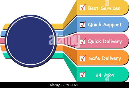 Services de logistique infographique en mode plat Illustration de Vecteur