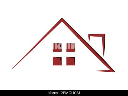 Propriété de la maison de gestion conception de logo plat Illustration de Vecteur