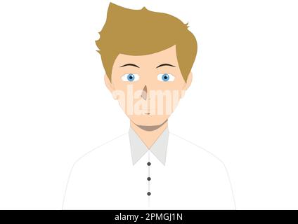 Un bel homme qui sourit. Personnes Clipart Illustration de Vecteur