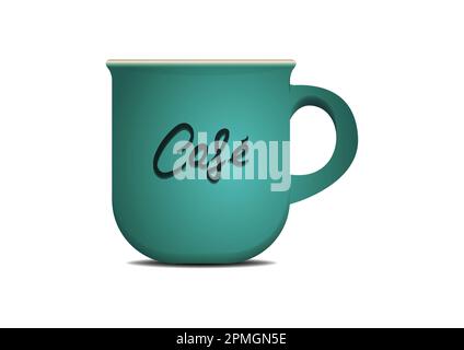 Tasse de café réaliste isolée sur fond blanc. Illustration vectorielle d'une tasse de café Illustration de Vecteur