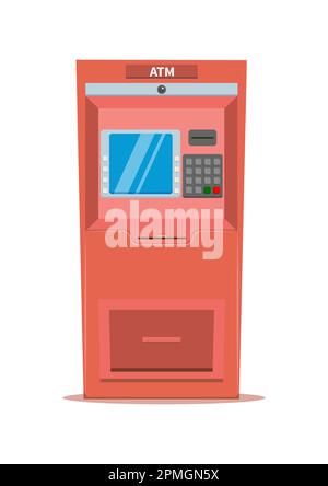 Argent ATM Bank machine Clipart Vector Illustration de Vecteur