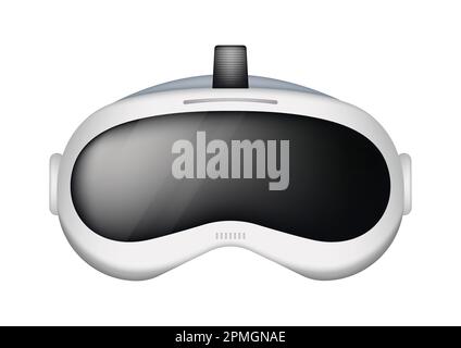 Casque VR réaliste Vector isolé sur fond blanc.vecteur de réalité virtuelle Illustration de Vecteur