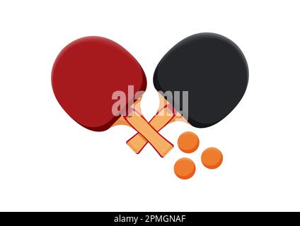 Tennis de table racket Clipart Vector isolé sur fond blanc Illustration de Vecteur