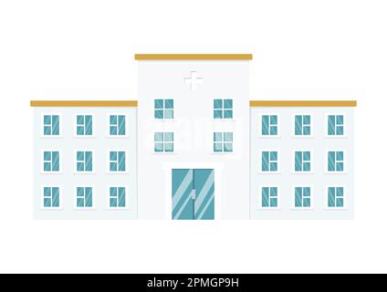 Illustration vectorielle du bâtiment de l'hôpital. Bâtiment de l'hôpital Illustration de Vecteur
