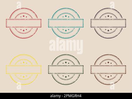 Vintage Shape Design Vector dans différentes couleurs Illustration de Vecteur