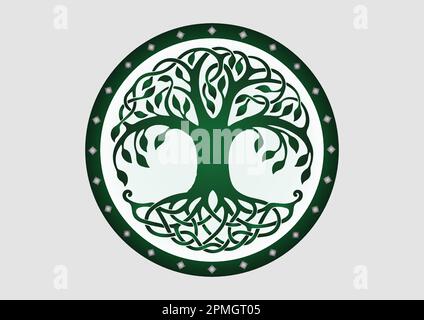 Symbole de l'arbre de vie aquarelle Illustration de Vecteur