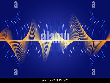 Ondes sonores vecteur d'arrière-plan abstrait Illustration de Vecteur