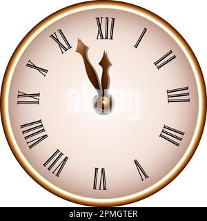 Horloge rétro horloges rétro avec chiffres romains Illustration de Vecteur