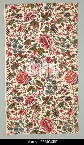 Textile (France) ; Société : Oberkampf & Cie. (France) ; coton ; Warp x Weft : 74 x 41 cm (29 1/8 x 16 1/8 po.) Répéter H x L (droit) : 47 x 27 cm (18 1/2 x 10 5/8 po.) Banque D'Images