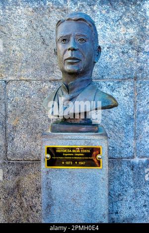 Rio de Janeiro, Brésil - 4 avril 2023 : sculpture de buste de Heitor Da Silva Costa Banque D'Images