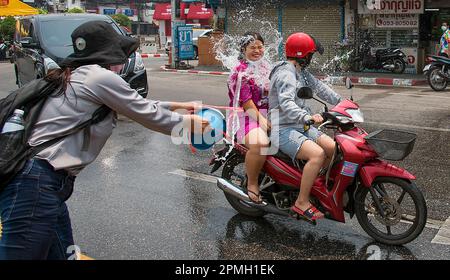 Festival de l'eau Songkran Chiang Mai, Thaïlande Banque D'Images