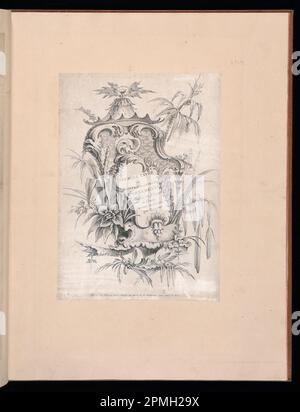 Impression liée, page de titre; conçu par Alexis Peyrotte (français, 1699–1769), Gabriel Huquier (français, 1695–1772); France; Gravure et gravure sur papier à poser; feuille: 47,6 x 32,7 cm (18 3/4 x 12 7/8 po.) Banque D'Images