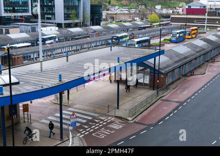 Sheffield Interchange sur Pond Street, vue depuis le parking Arundel Gate Banque D'Images