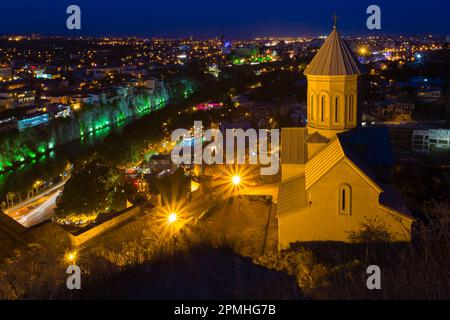 Église orthodoxe de Saint Nicolas à la forteresse de Narikala, Tbilissi, Géorgie, Asie centrale, Asie Banque D'Images