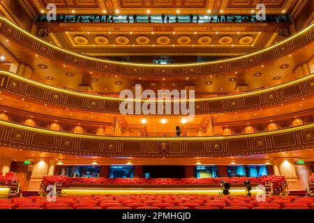 Intérieur de l'Opéra Royal, Muscat, Oman, Moyen-Orient Banque D'Images