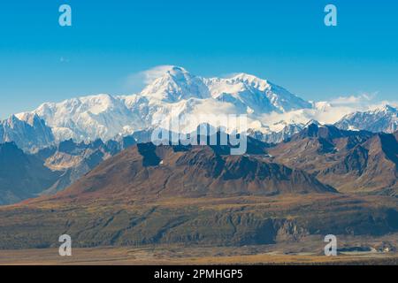 Alaska Range vu de K'esugi Ridge Trail, parc national Denali, Matanuska-Susitna Borough, centre-sud de l'Alaska, Alaska Banque D'Images