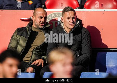 Rotterdam, pays-Bas. 13 avril 2023. Jens Toornstra lors du match entre Feyenoord v AS Roma au Stadion Feijenoord de Kuip le 13 avril 2023 à Rotterdam, aux pays-Bas. (Box to Box Pictures/Tom Bode) Banque D'Images