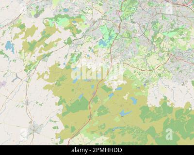 East Renfrewshire, région d'Écosse - Grande-Bretagne. Ouvrez la carte des rues Banque D'Images