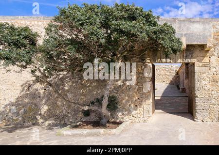 Entrée de la forteresse es Forti, Cala d'Or, Santanyi, Majorque, Iles Baléares, Espagne Banque D'Images