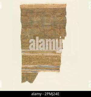 Textile (Espagne); soie, fils métalliques (or battu sur vellum, enveloppé de noyau de soie); Warp x Weft: 35,4 x 21 cm (13 15/16 x 8 1/4 po) Banque D'Images