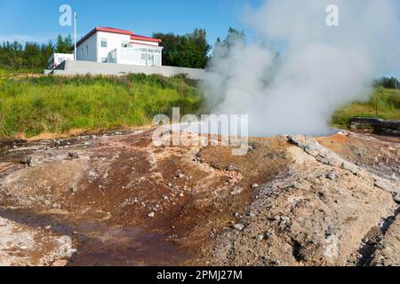 Ystihver, Hot Spring, Hveravellir, zone géothermique, route 87, Près de rein, Islande Banque D'Images