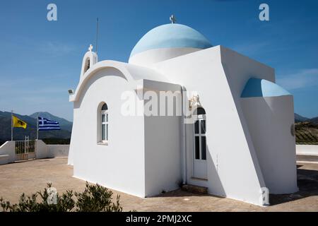 Église de Profitis Ilias au nord de Mantres, Crète, Grèce, Prophète Elijah Banque D'Images