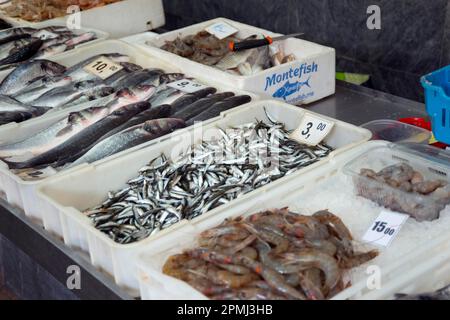 Marché, Herceg Novi, dans la baie de Kotor, Monténégro Banque D'Images