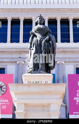 Statue d'Isabel II, située sur la Plaza de Ópera, en face du Teatro Real. Madrid, Comunidad de Madrid, Espagne, Europe Banque D'Images