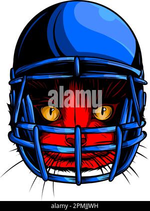 casque de football. Illustration du sport vectoriel. Équipement de protection du lecteur. Isolé en arrière-plan. Illustration de Vecteur