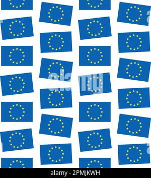 Motif vectoriel sans couture du drapeau de l'Union européenne Illustration de Vecteur
