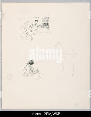 Dessin, homme; Robert Frederick Blum (américain, 1857–1903); États-Unis; graphite, encre sur papier à poser; 33 × 25 cm (13 po. × 9 13/16 po) Banque D'Images