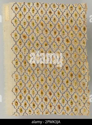 Fragment (Inde); coton; Warp x Weft: 18,7 x 14 cm (7 3/8 x 5 1/2 po.); 1952-58-4 Banque D'Images